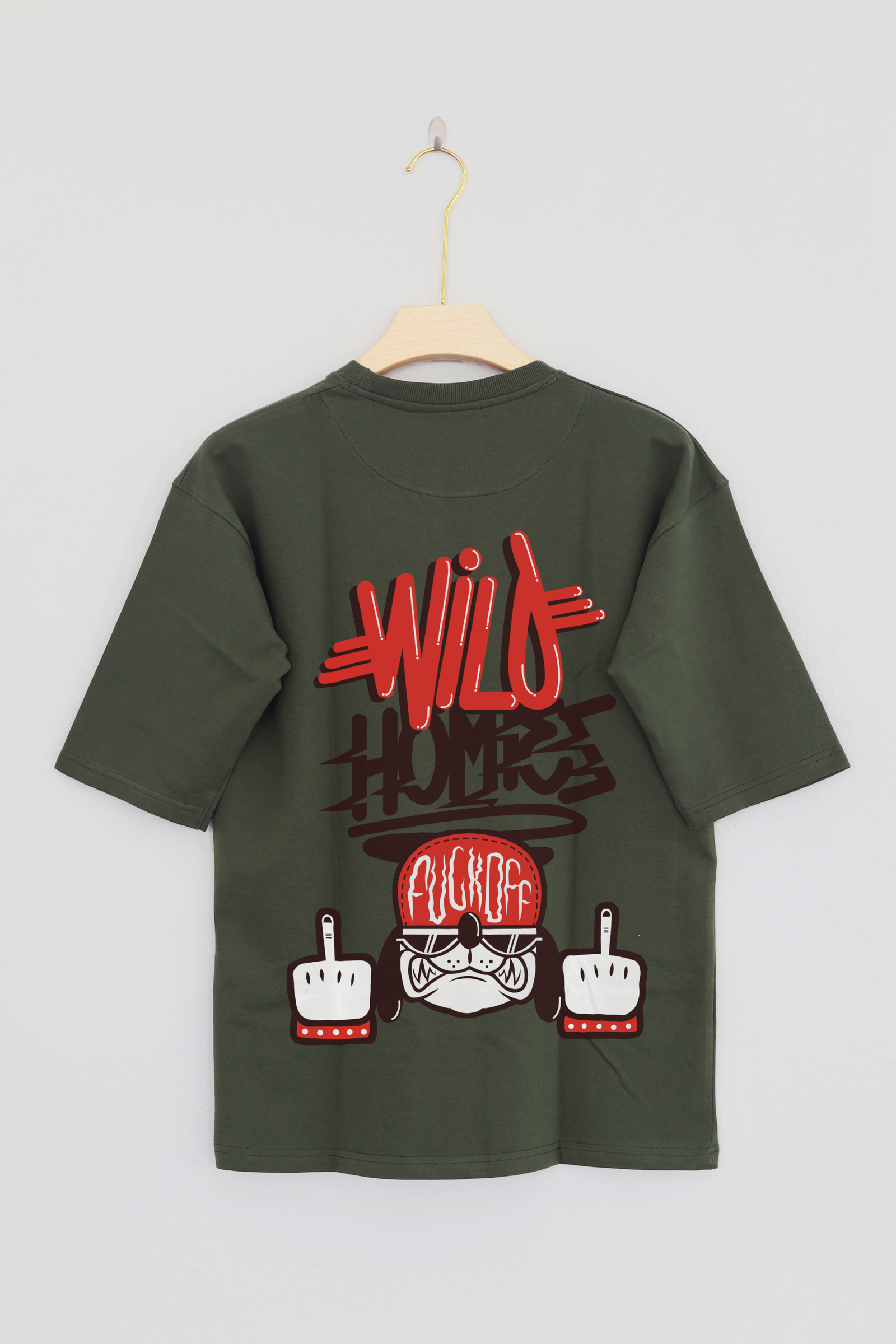 Cotton  Oversized Printed T-Shirt ( Wild Homies)